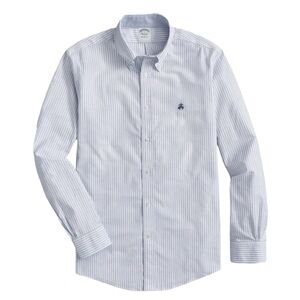 Brooks Brothers Men’s Regent Non-Iron Supima Blue University Stripe Shirt Size S